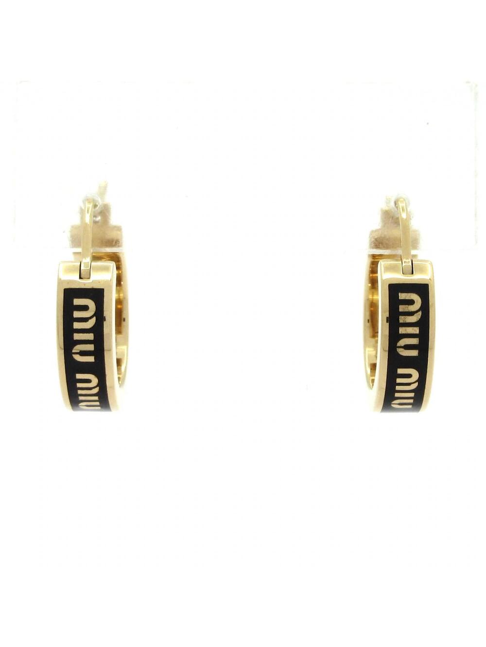 Miumiu Black Gold Hardware Earrings #343744M62B